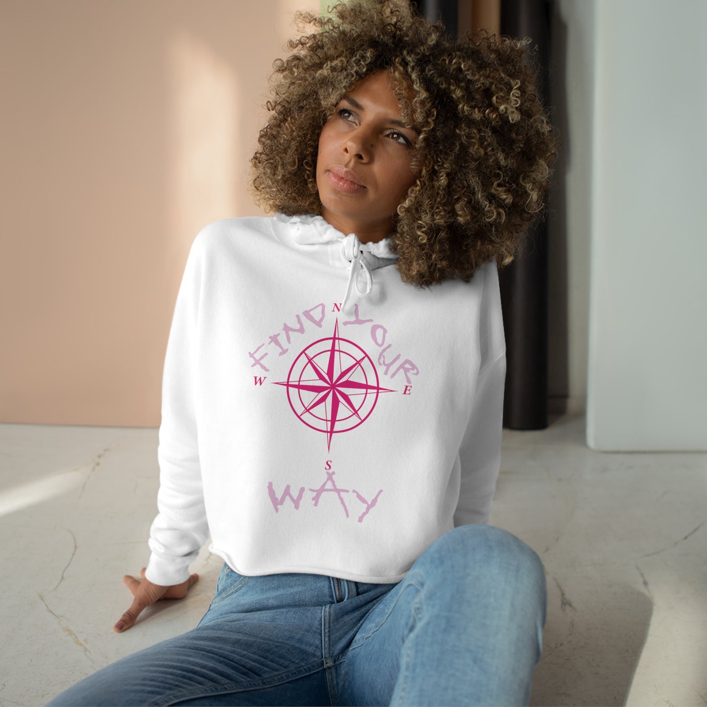 IR Find Your Way Crop Hoodie (POD) - Imperfect Reflectionz