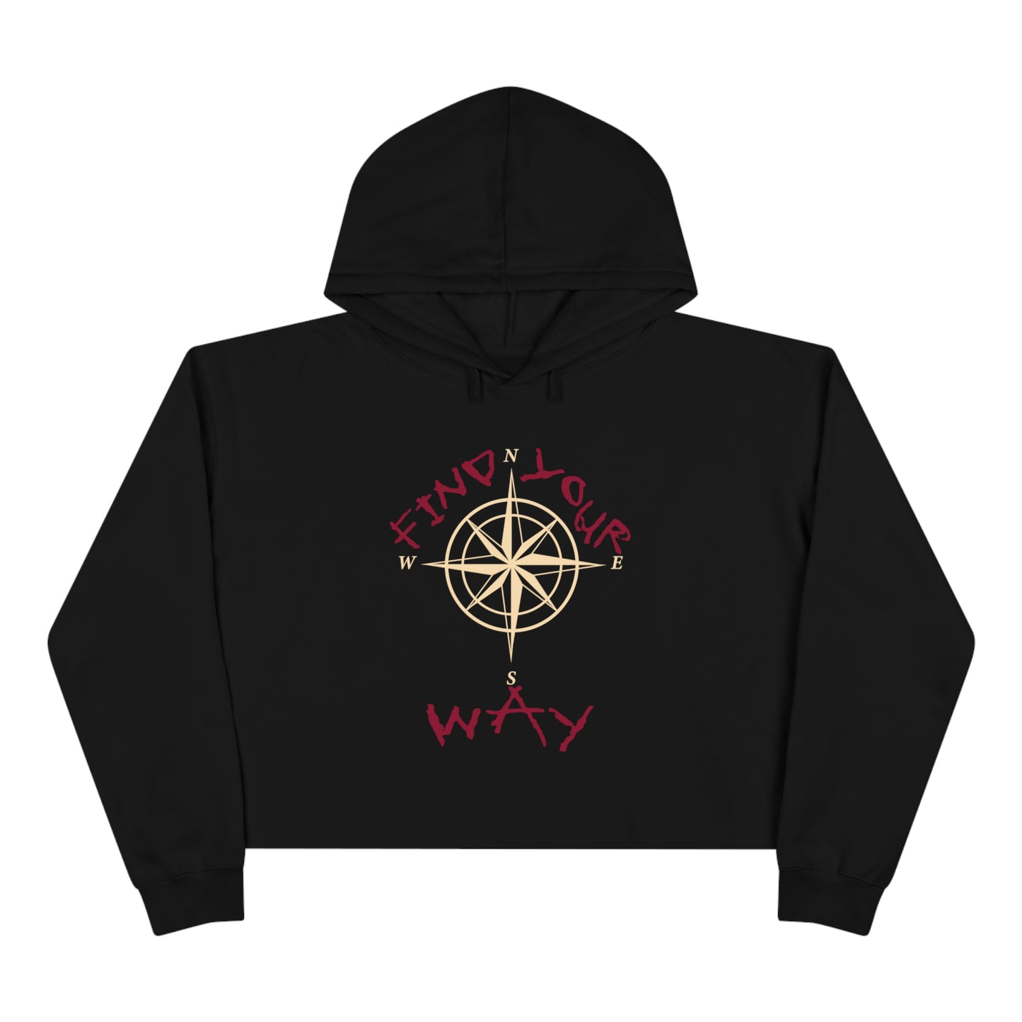 IR Find Your Way Crop Hoodie (POD) - Imperfect Reflectionz