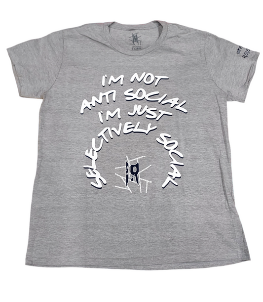 Camiseta de manga curta I'm Not Anti Social