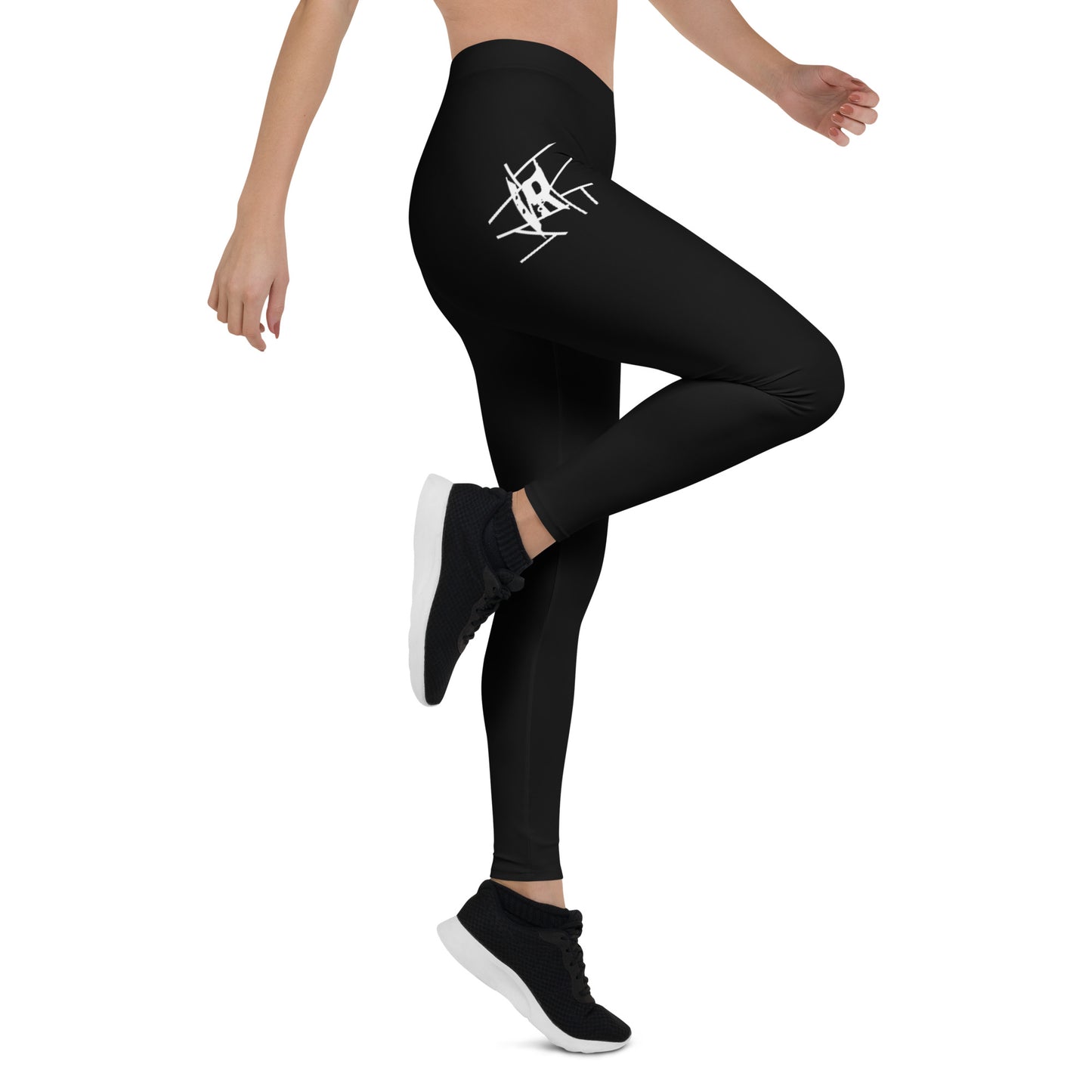 Leggings IR de talle bajo Negro con logo lateral (POD)