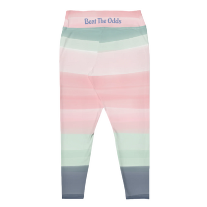 IR Plus Size Leggings Watercolor Leggings with small logo / I Matter - Beat the odds