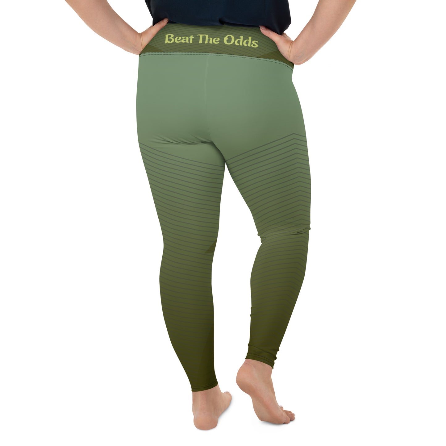 IR Plus Size Verde geométrico con logo pequeño / I Matter - Beat the odds (POD)