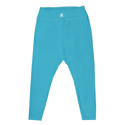 Leggings IR Tallas Grandes Summer Sky Blue con logo en la cintura (POD)