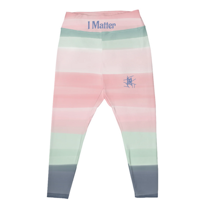 IR Plus Size Leggings Leggings de acuarela con logo pequeño / I Matter - Beat the odds (POD)