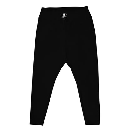 IR Plus Size Leggings Black with waist logo