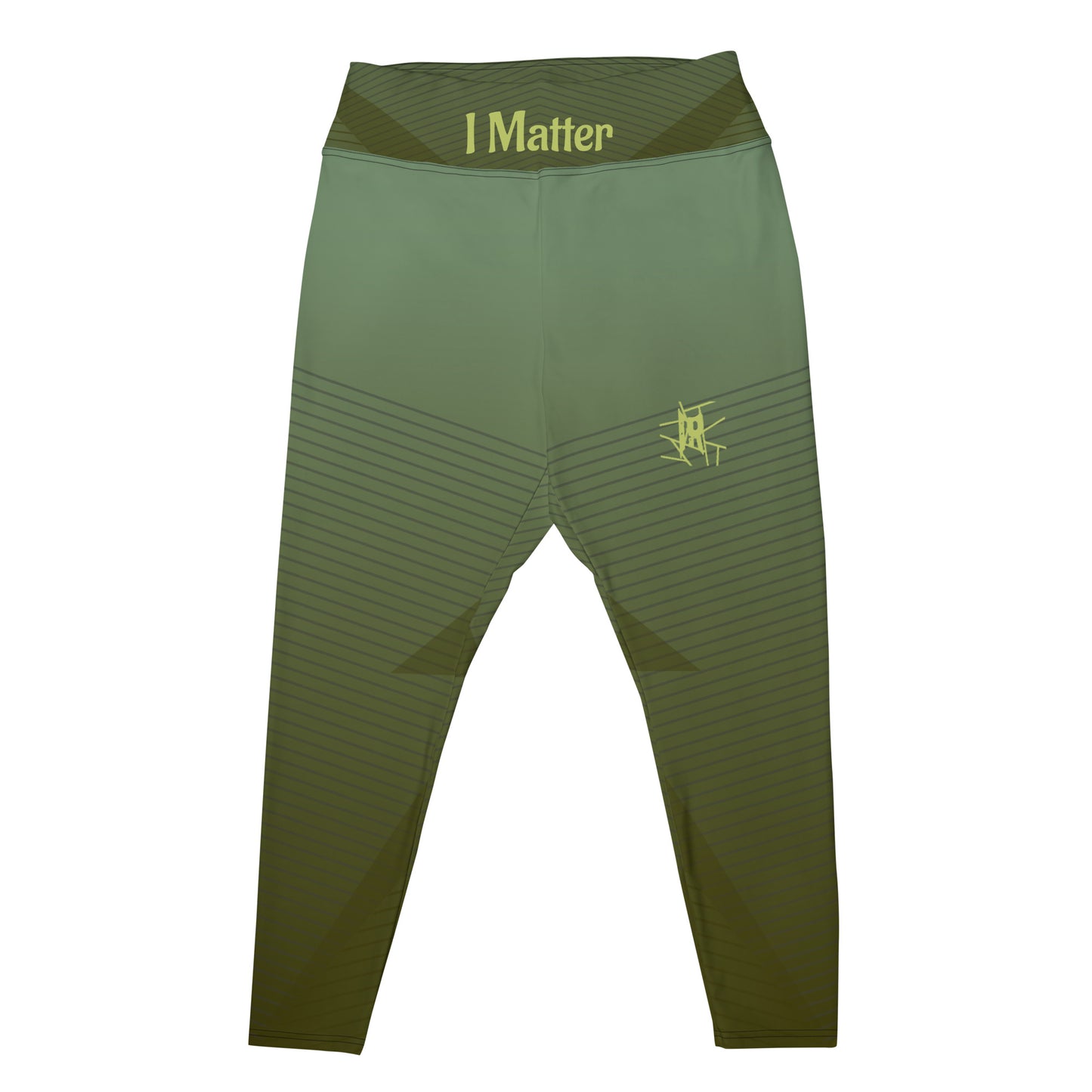 IR Plus Size Verde geométrico con logo pequeño / I Matter - Beat the odds (POD)