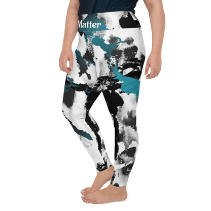 Leggings IR Plus Size- Abstracto con logo pequeño / I Matter - Beat the odds (POD)