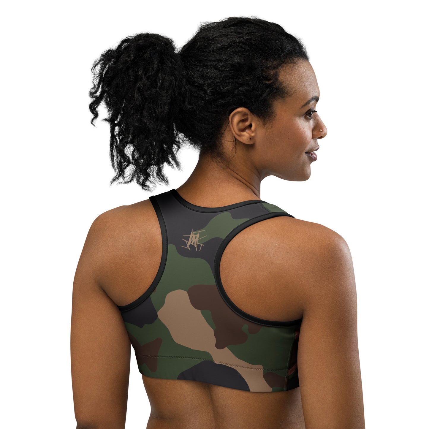 IR Camo Sports bra with Wht or Blk Trim