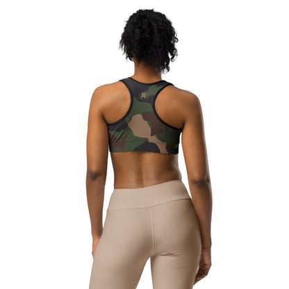 IR Camo Sports bra with Wht or Blk Trim