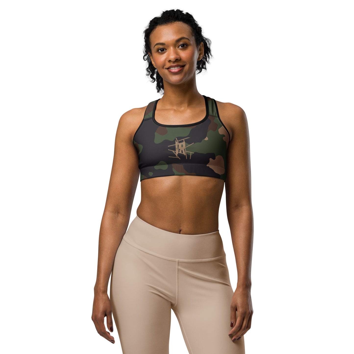 IR Camo Sports bra with Wht or Blk Trim