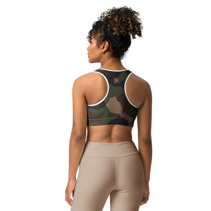 IR Camo Sports bra with Wht or Blk Trim