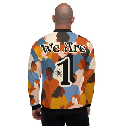 IR Unisex Bomber Jacket- United / We Are One (POD) - Imperfect Reflectionz