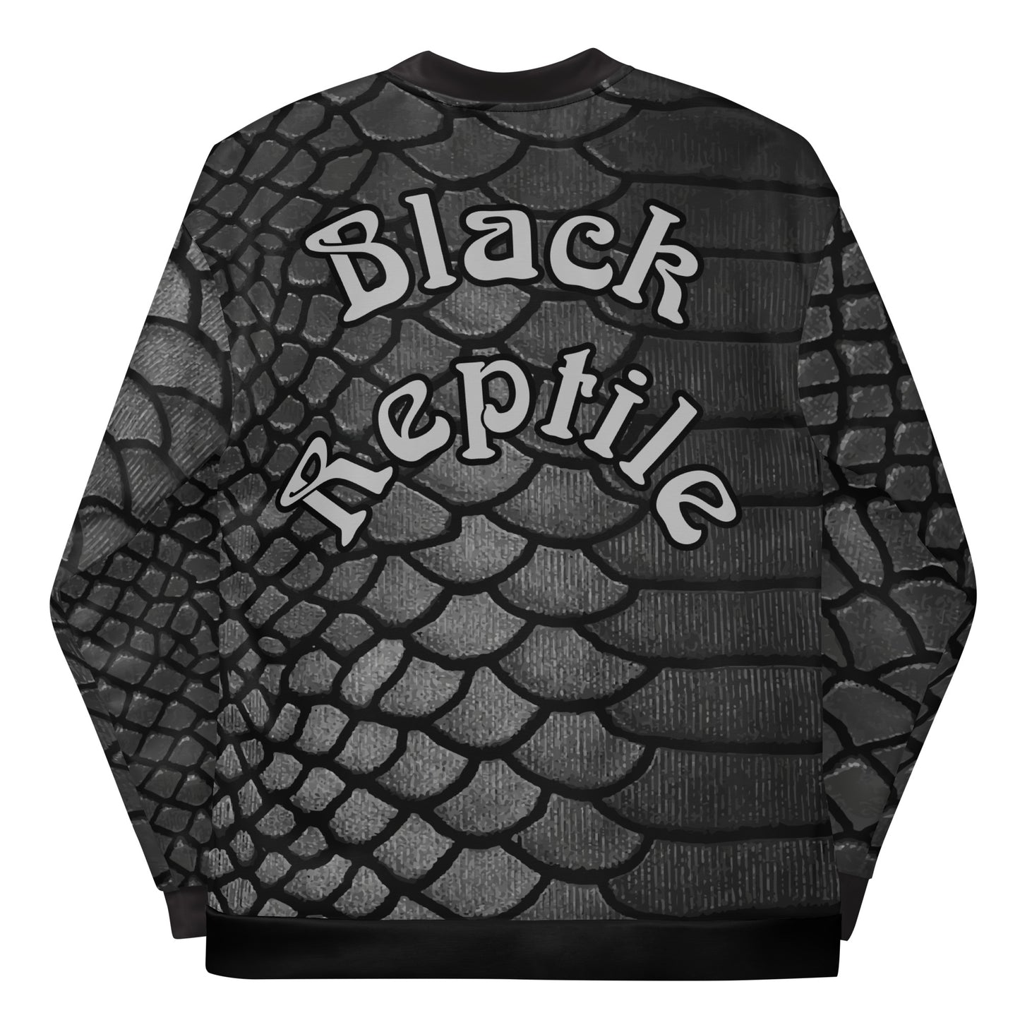 IR Unisex Bomber Jacket- Black Reptile (POD) - Imperfect Reflectionz