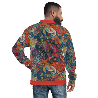 IR Unisex Bomber Jacket Floral Multi-Color Print (POD) - Imperfect Reflectionz