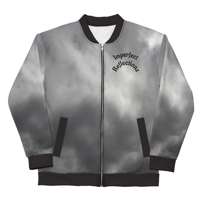 IR Unisex Bomber Jacket- Grey Cloud Angel Wings (POD) - Imperfect Reflectionz