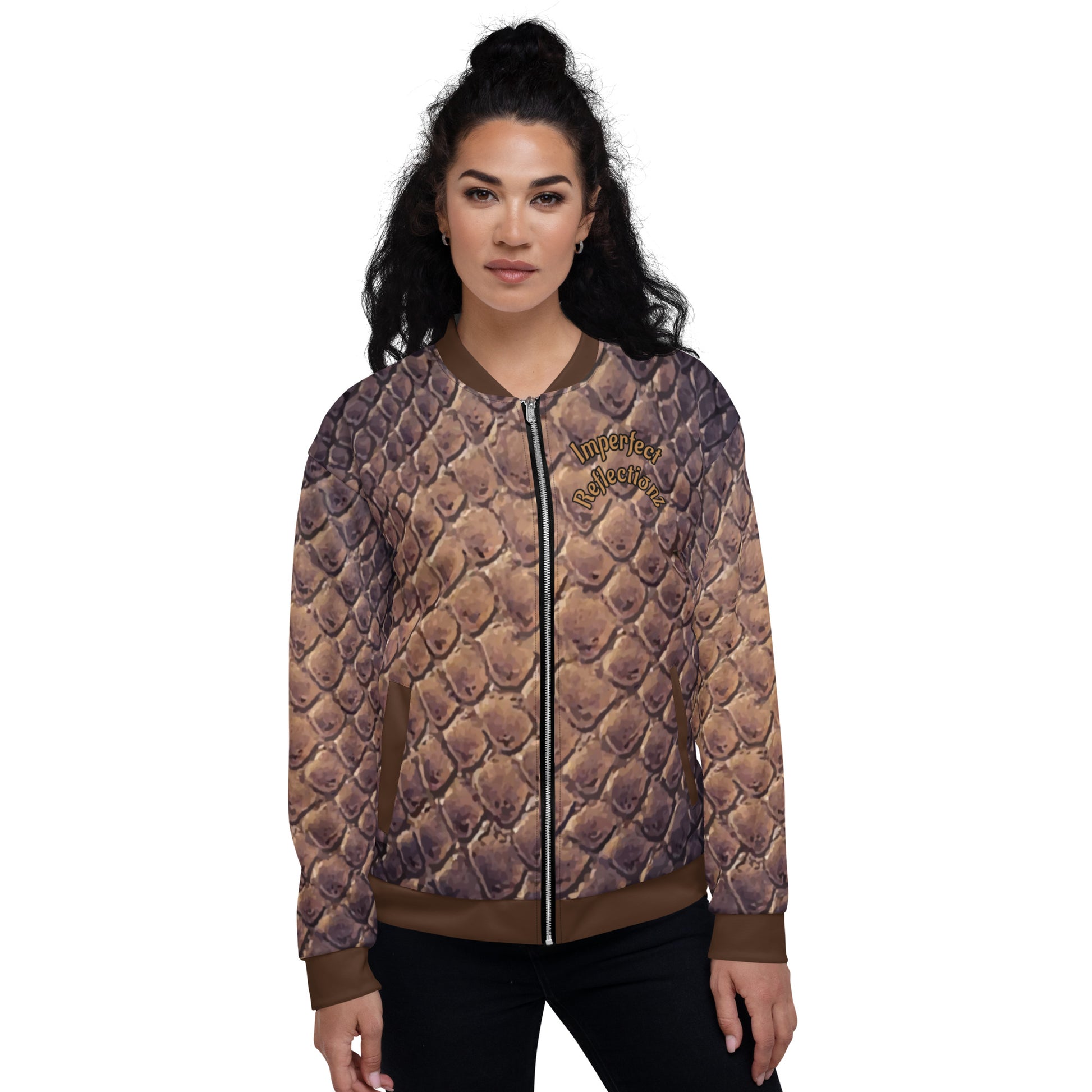 IR Unisex Bomber Jacket- PYTHON (POD) - Imperfect Reflectionz