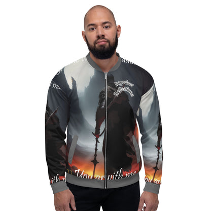 IR Unisex Bomber Jacket- Walk With Me Psalm 23 (POD) - Imperfect Reflectionz