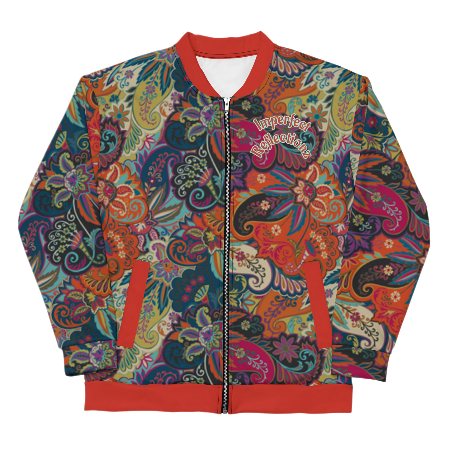 IR Unisex Bomber Jacket Floral Multi-Color Print (POD) - Imperfect Reflectionz