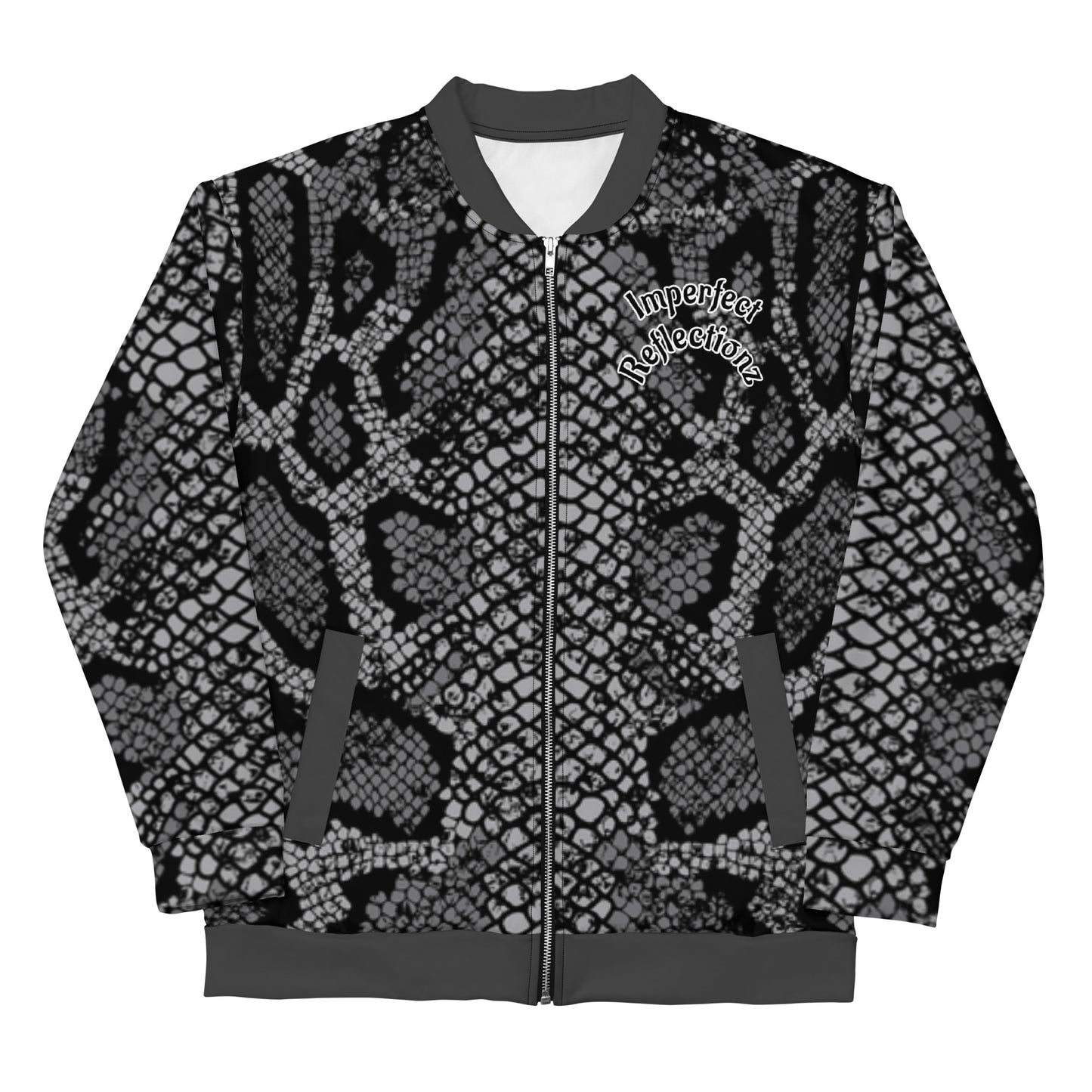 IR Unisex Bomber Jacket SnakeSkin Print (POD) - Imperfect Reflectionz