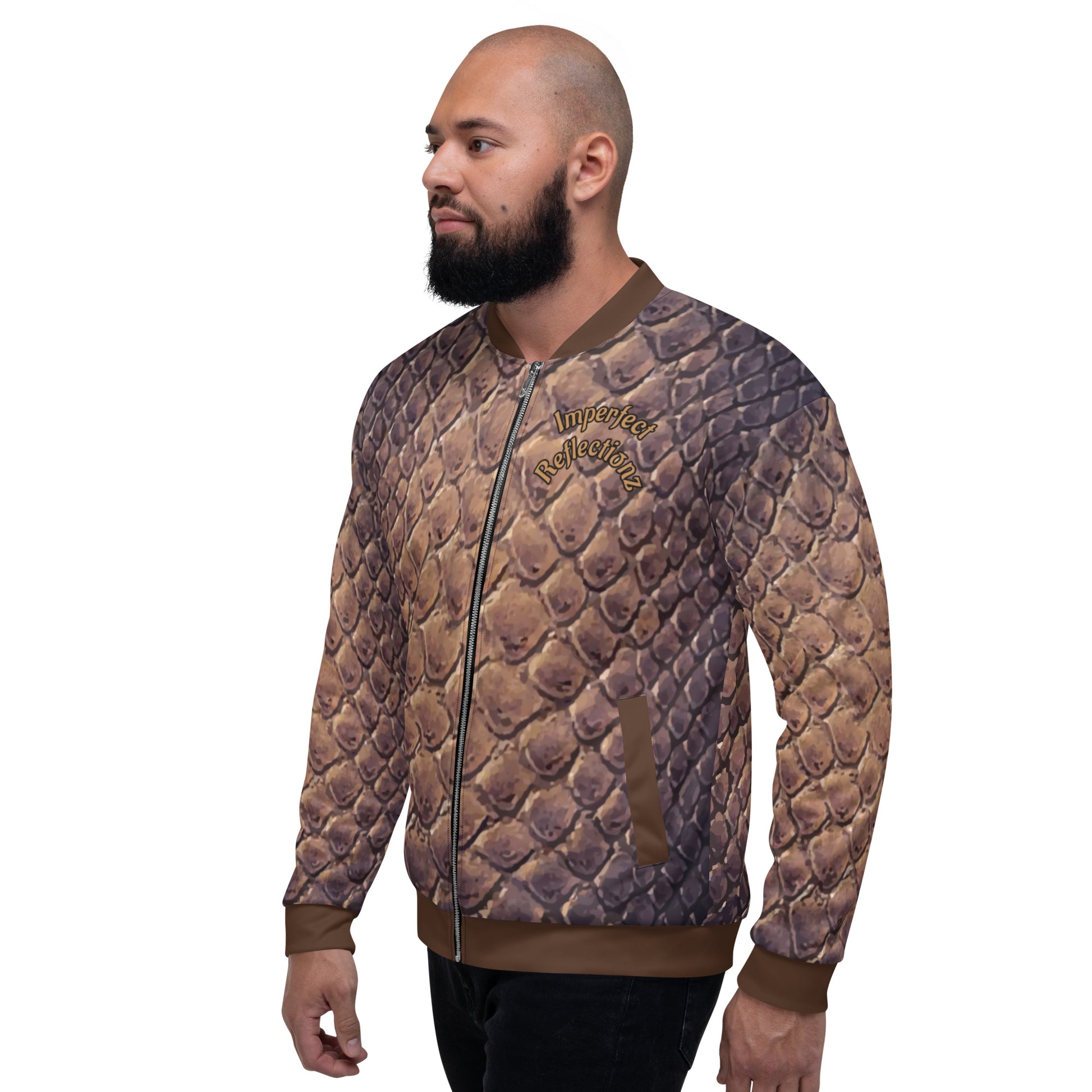 IR Unisex Bomber Jacket- PYTHON (POD) - Imperfect Reflectionz