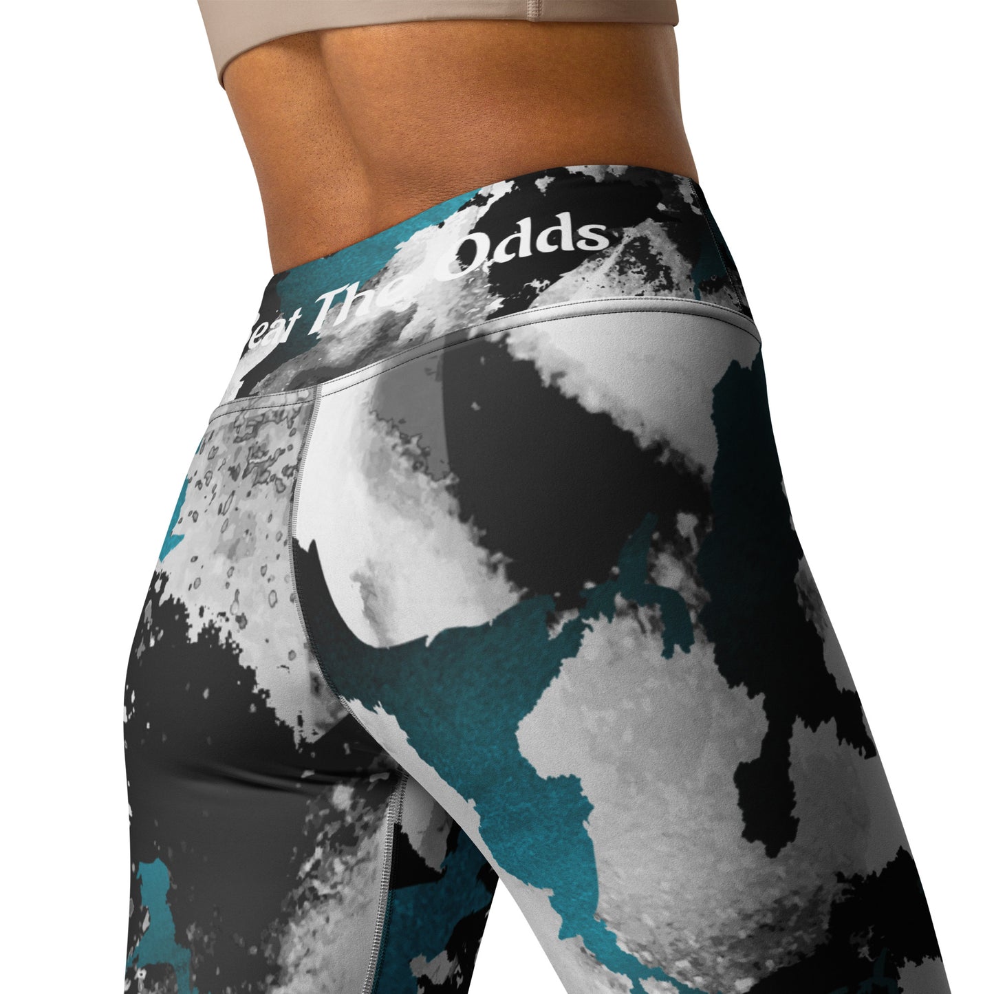 IR Mid Waisted Leggings- Abstract with small logo / I Matter - Beat the odds