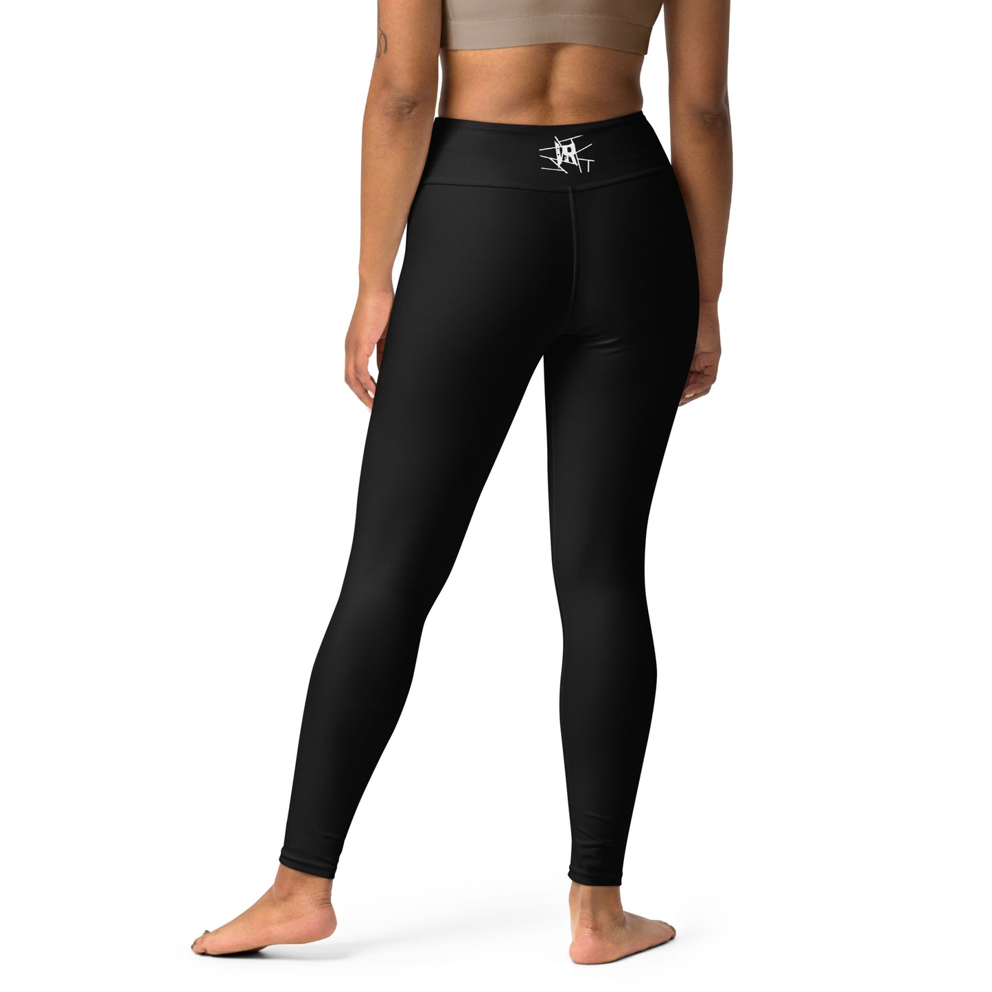 IR Mid Waisted Leggings Black with waist logo