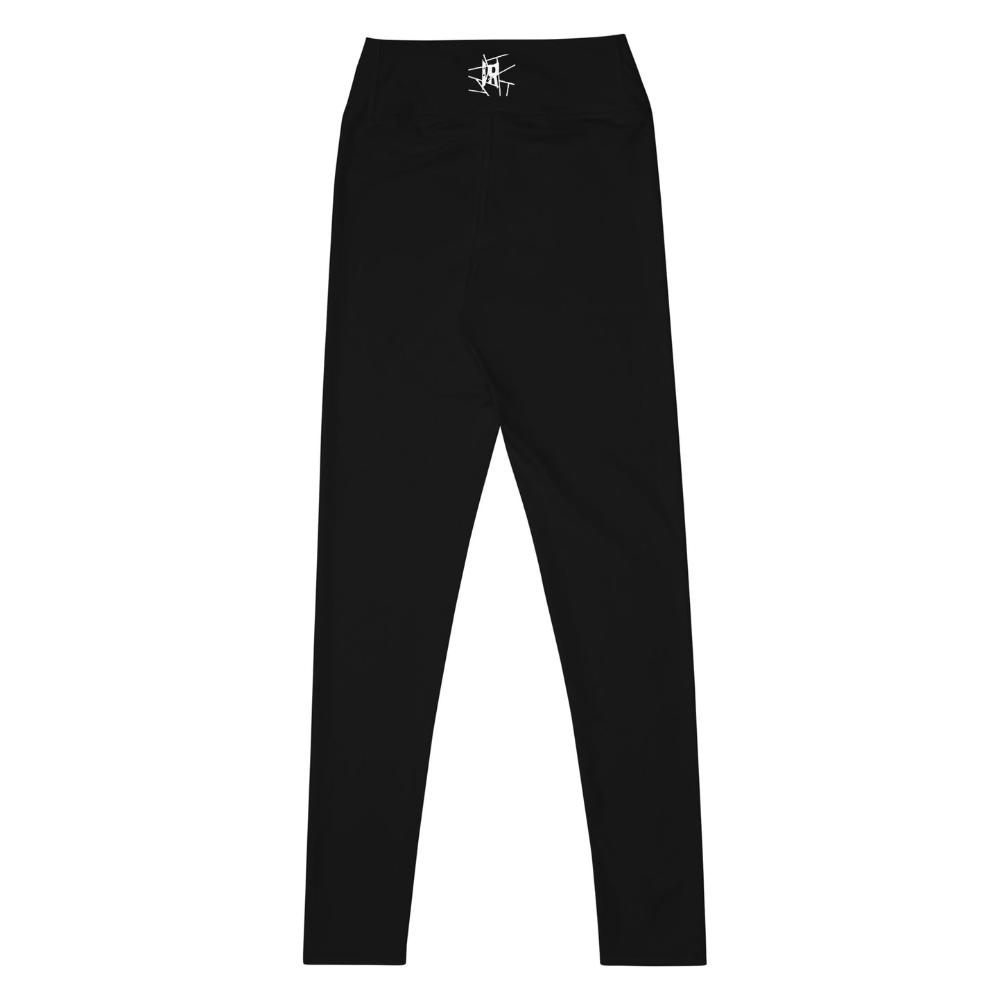 Leggings IR de cintura média preta com logotipo na cintura (POD)