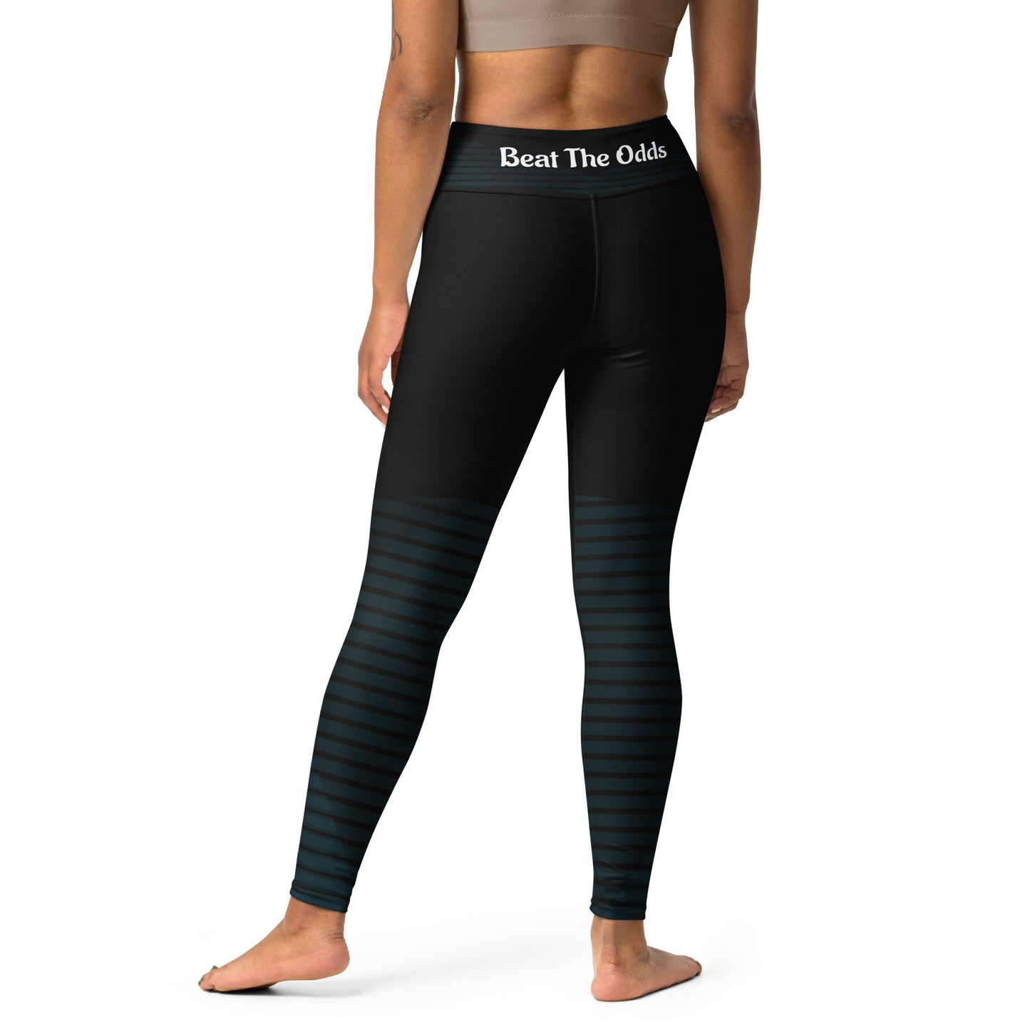 Leggings IR de cintura media negros con logo pequeño / I Matter - Beat the odds(POD)