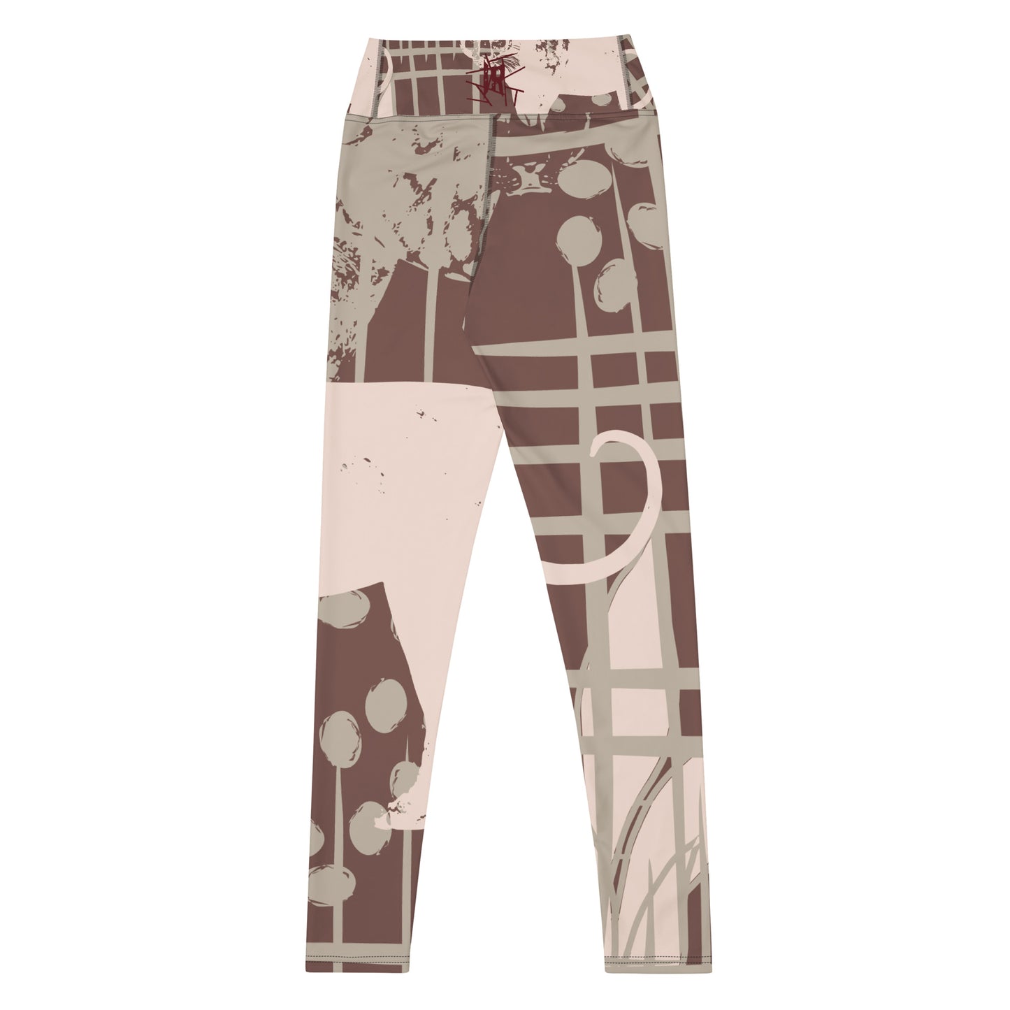 IR Mid Waisted Leggings Sahara abstract with waist logo (POD)