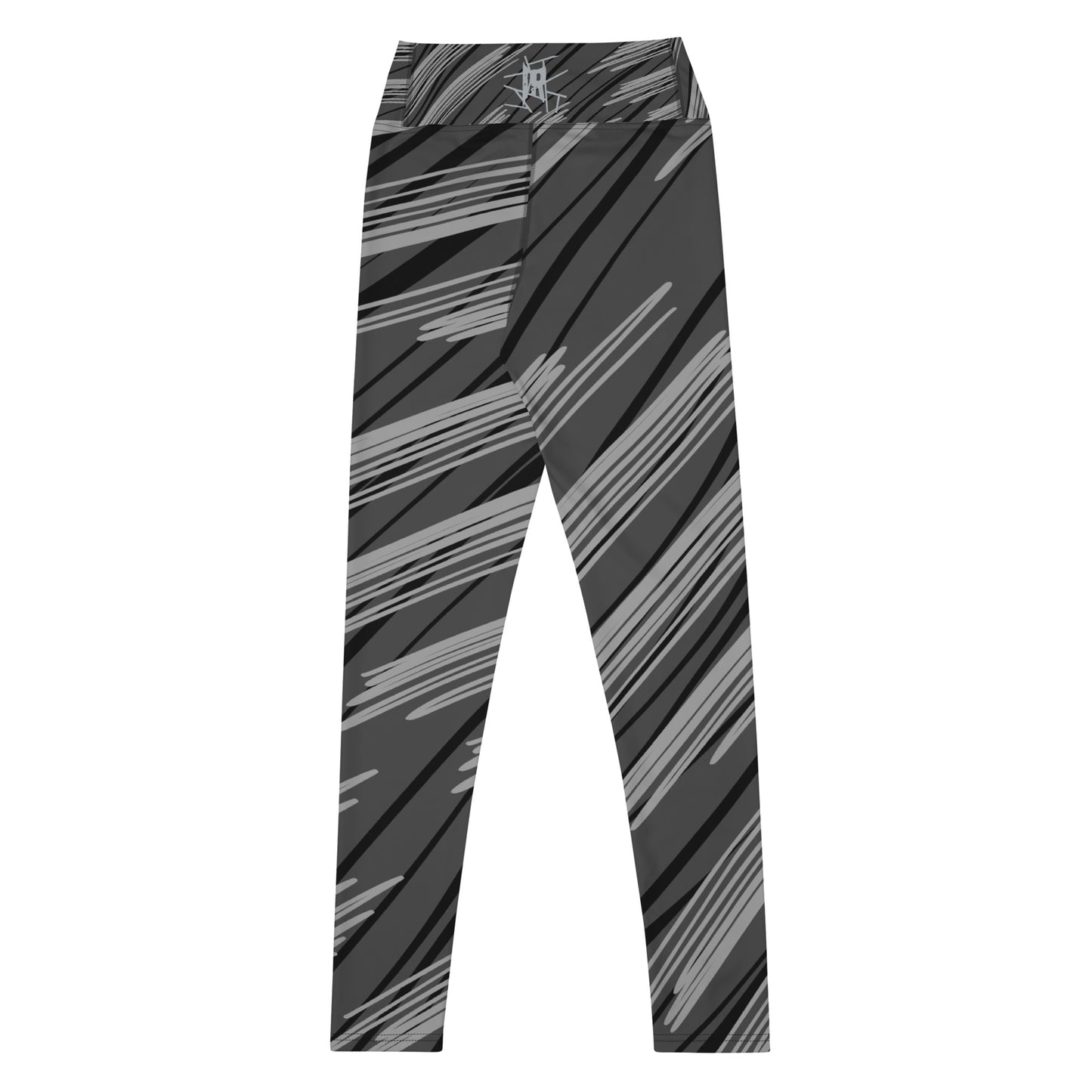 IR Mid Waisted Leggings Abstract Black/Grey with waist logo