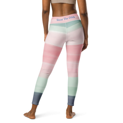 Leggings IR aquarela de cintura média com logotipo pequeno / I Matter - Beat the odds (POD)