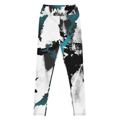 Leggings de cintura média IR - Abstrato com logotipo pequeno / I Matter - Supere as probabilidades