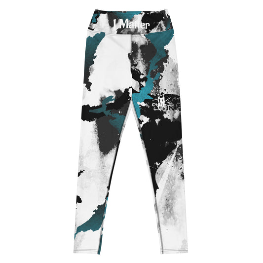 IR Mid Waisted Leggings- Abstract with small logo / I Matter - Beat the odds