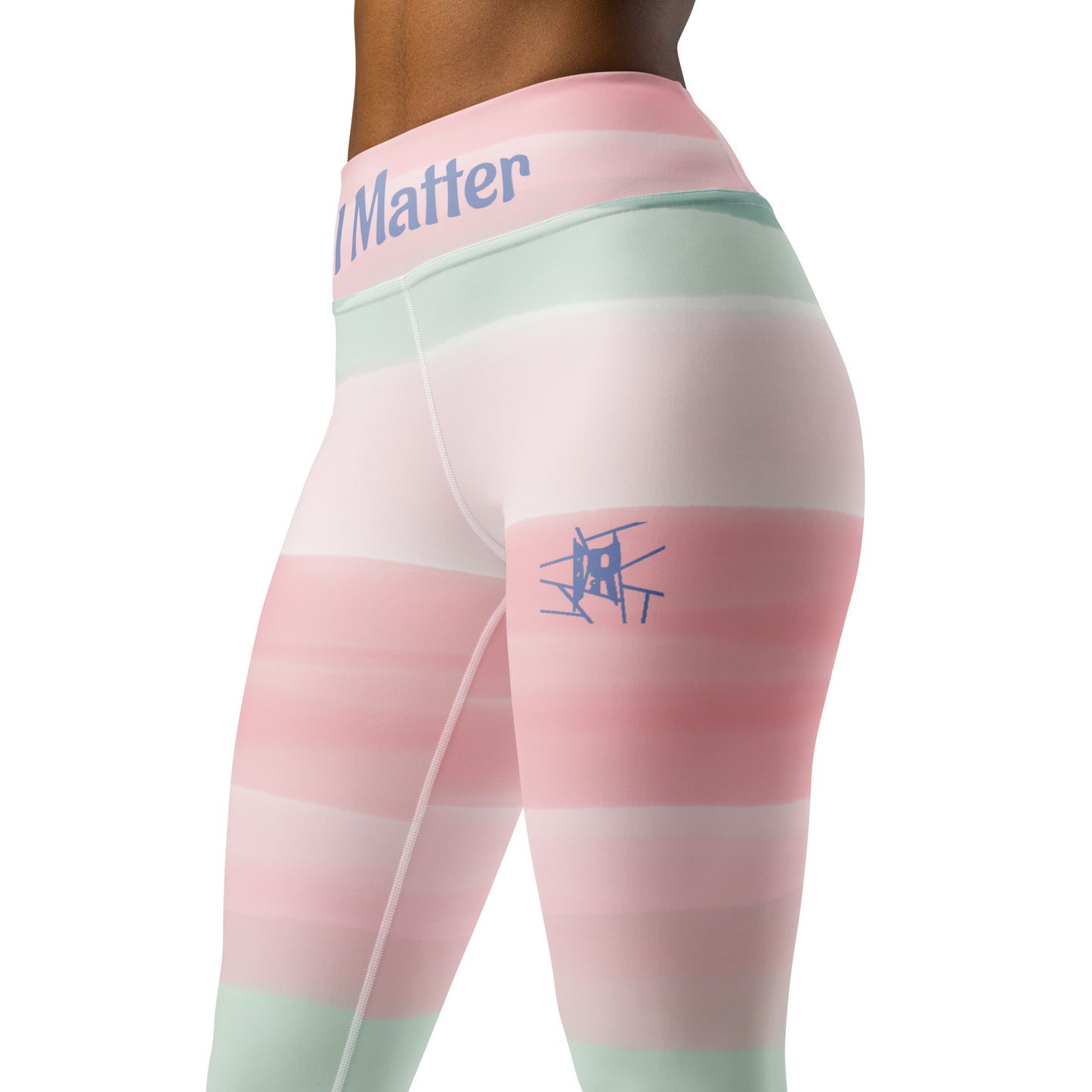 Leggings IR aquarela de cintura média com logotipo pequeno / I Matter - Beat the odds (POD)