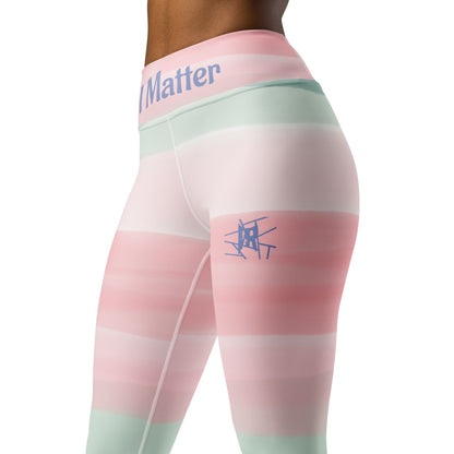 Leggings IR de cintura media en acuarela con logo pequeño / I Matter - Beat the odds (POD)