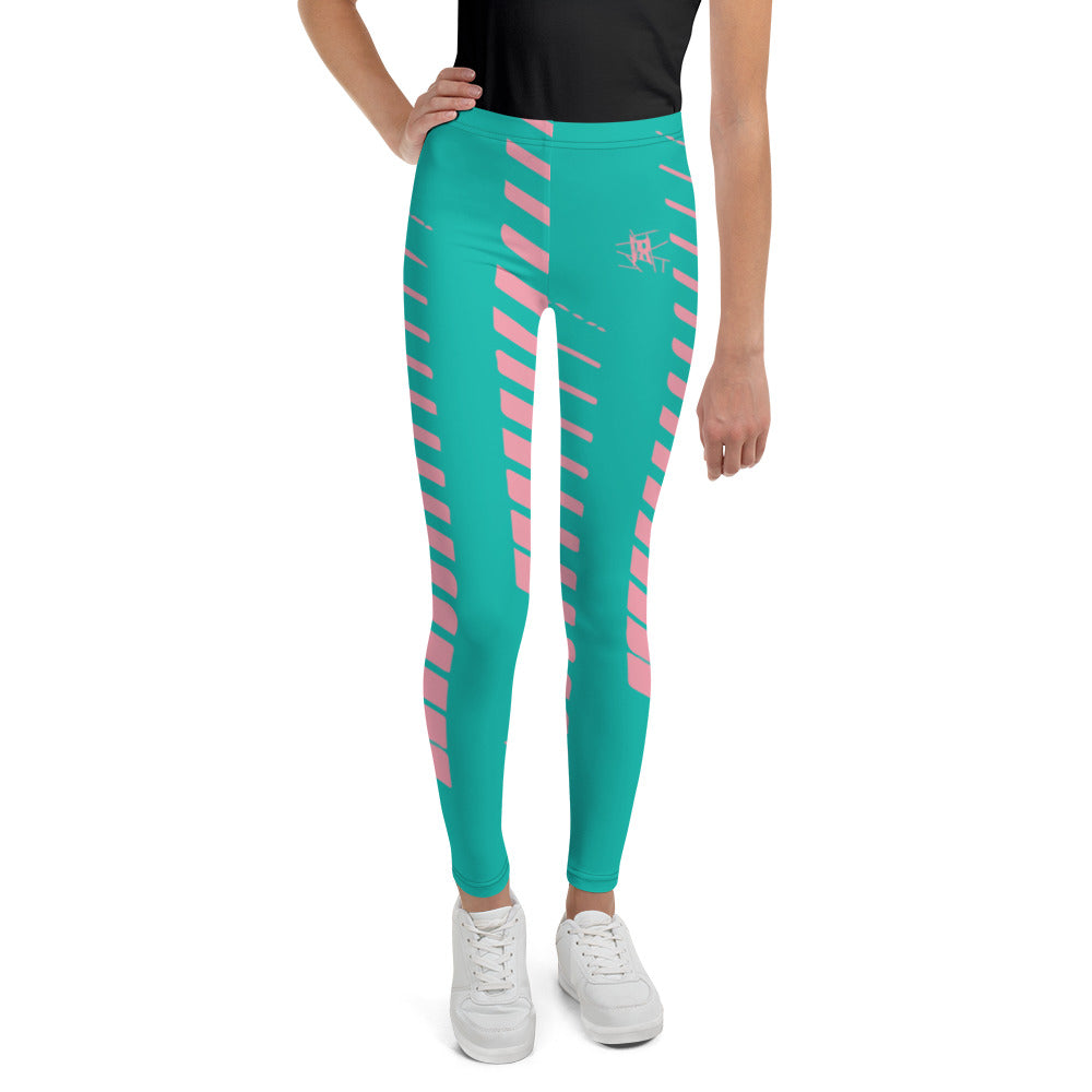 IR Youth Leggings Turquoise/Pink (POD) - Imperfect Reflectionz