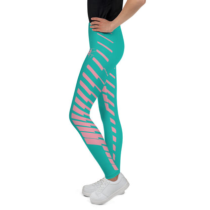 IR Youth Leggings Turquoise/Pink (POD) - Imperfect Reflectionz