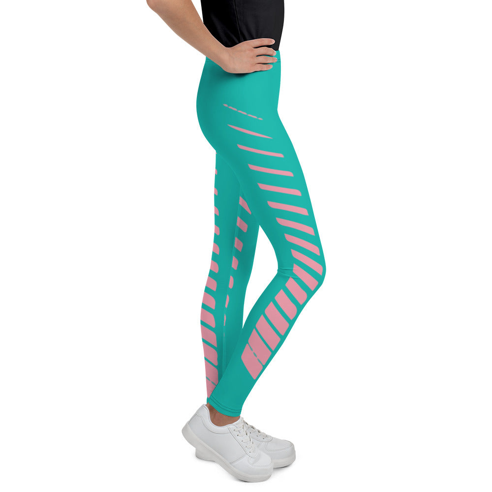 IR Youth Leggings Turquoise/Pink (POD) - Imperfect Reflectionz