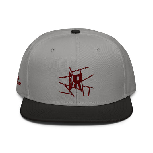 IR Snapback Hat with burgundy logo (POD) - Imperfect Reflectionz