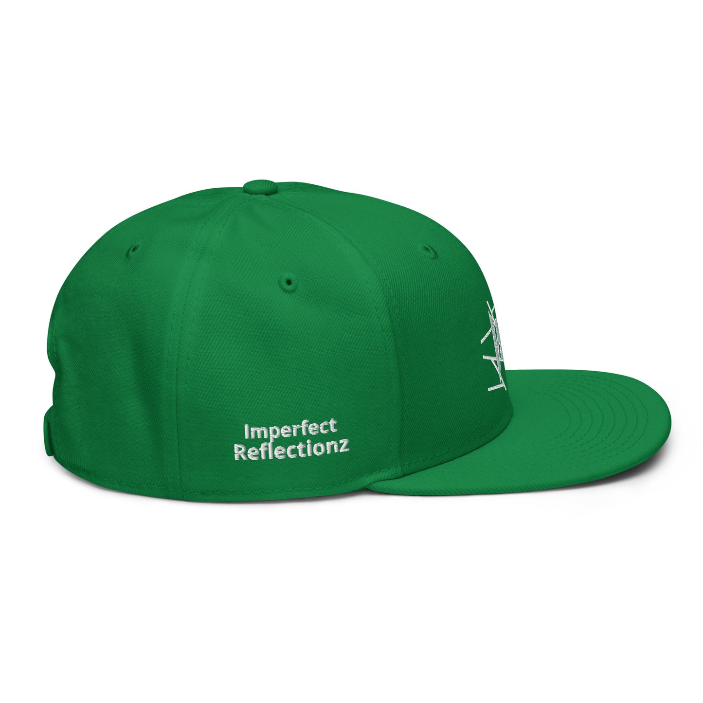 IR Snapback Hat with silver/white logo (POD) - Imperfect Reflectionz