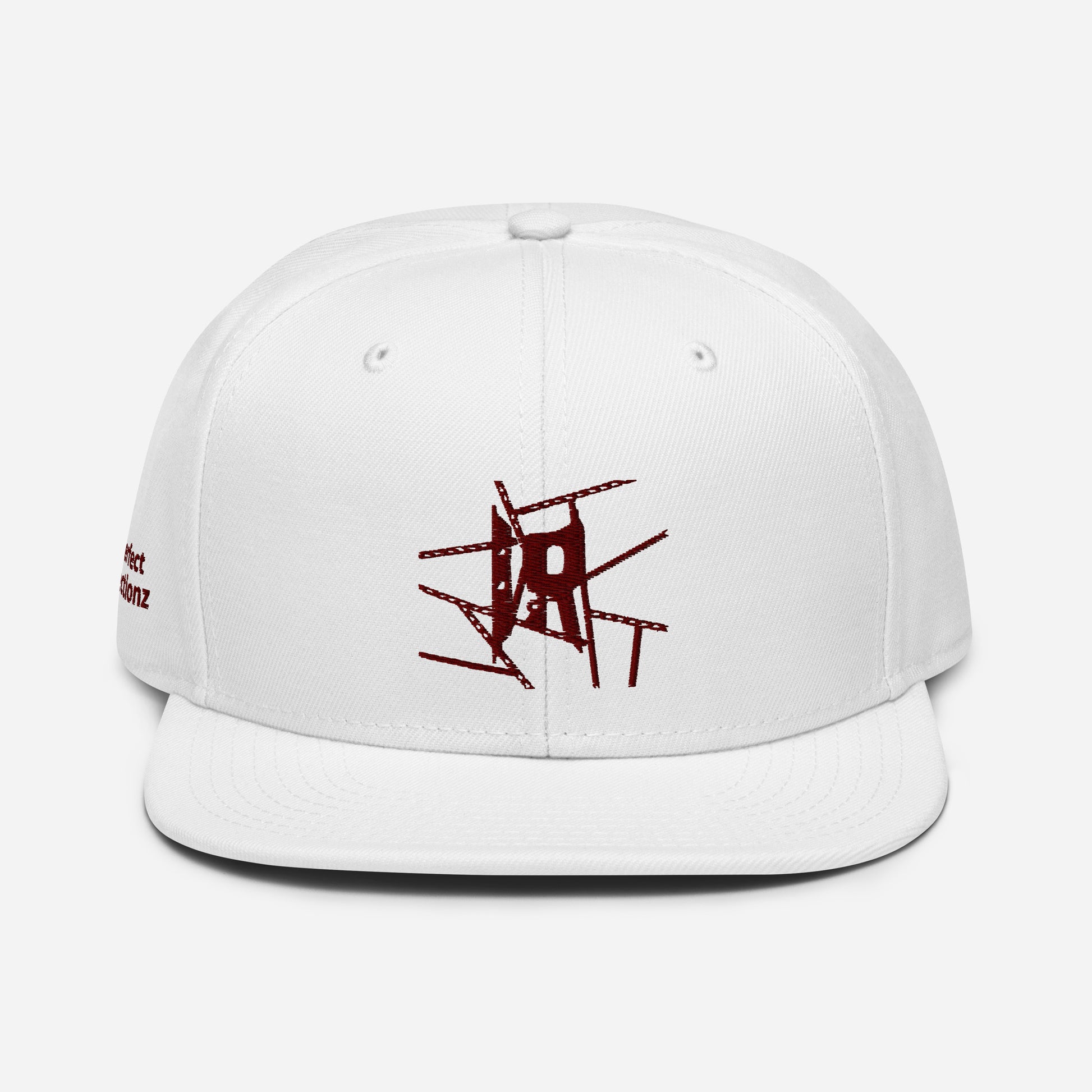 IR Snapback Hat with burgundy logo (POD) - Imperfect Reflectionz