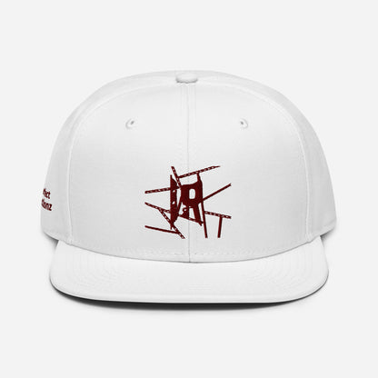 IR Snapback Hat with burgundy logo (POD) - Imperfect Reflectionz