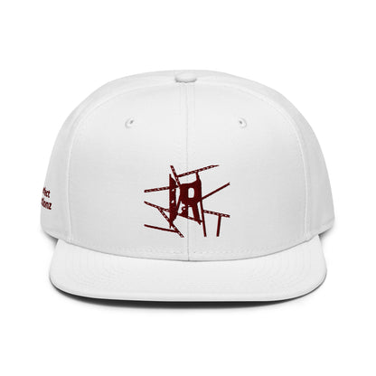 IR Snapback Hat with burgundy logo (POD) - Imperfect Reflectionz