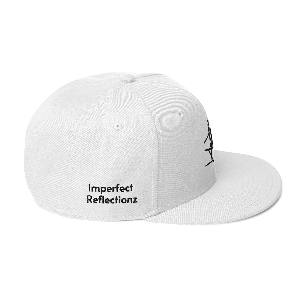 IR Snapback Hat with black logo (POD) - Imperfect Reflectionz