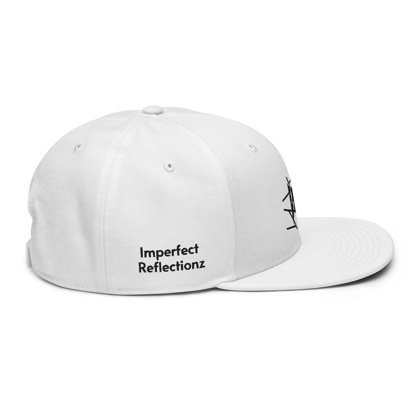 IR Snapback Hat with black logo (POD) - Imperfect Reflectionz